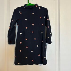 H&M Navy Dress with Heart Accents